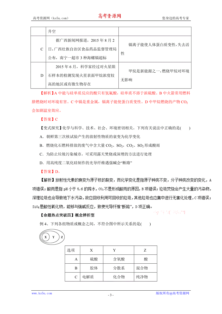 2016年高考化学命题猜想与仿真押题——专题19 选择题解题方法与技巧（命题猜想）（解析版） WORD版含解析.doc_第3页