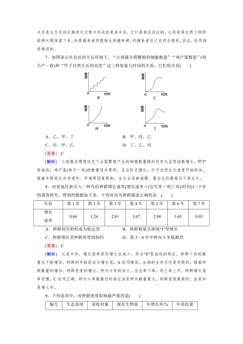 《成才之路》2015版高中生物（人教版 必修3）练习：综合检测4.doc_第3页