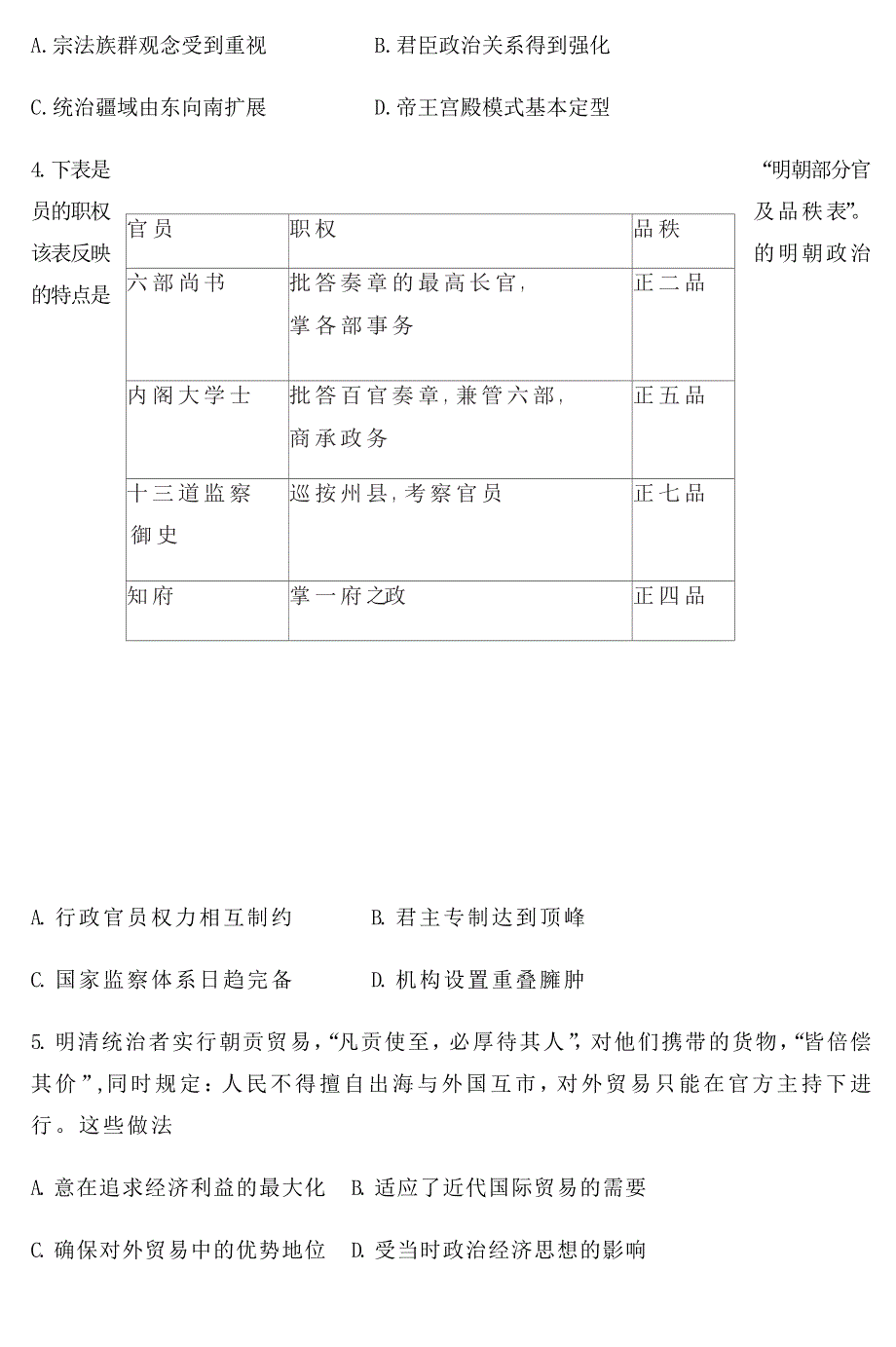 山东省济宁市鱼台县第一中学2021届高三历史上学期第一次月考（10月）试题.doc_第2页