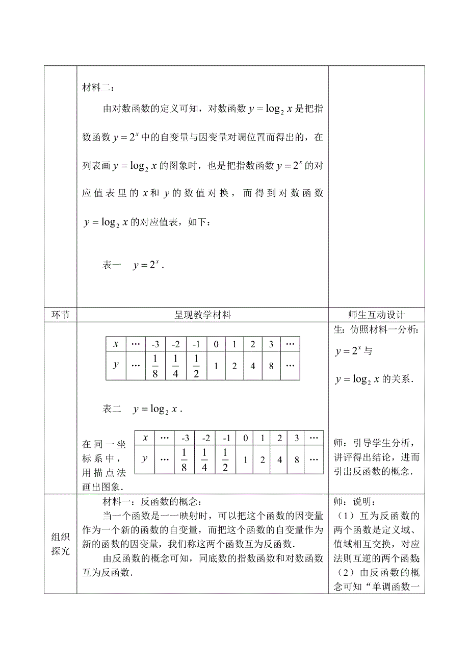 吉林省东北师范大学附属中学2014-2015学年高中数学人教A版必修一课时教案：1.2.2.2.3对数函数（三）.doc_第3页