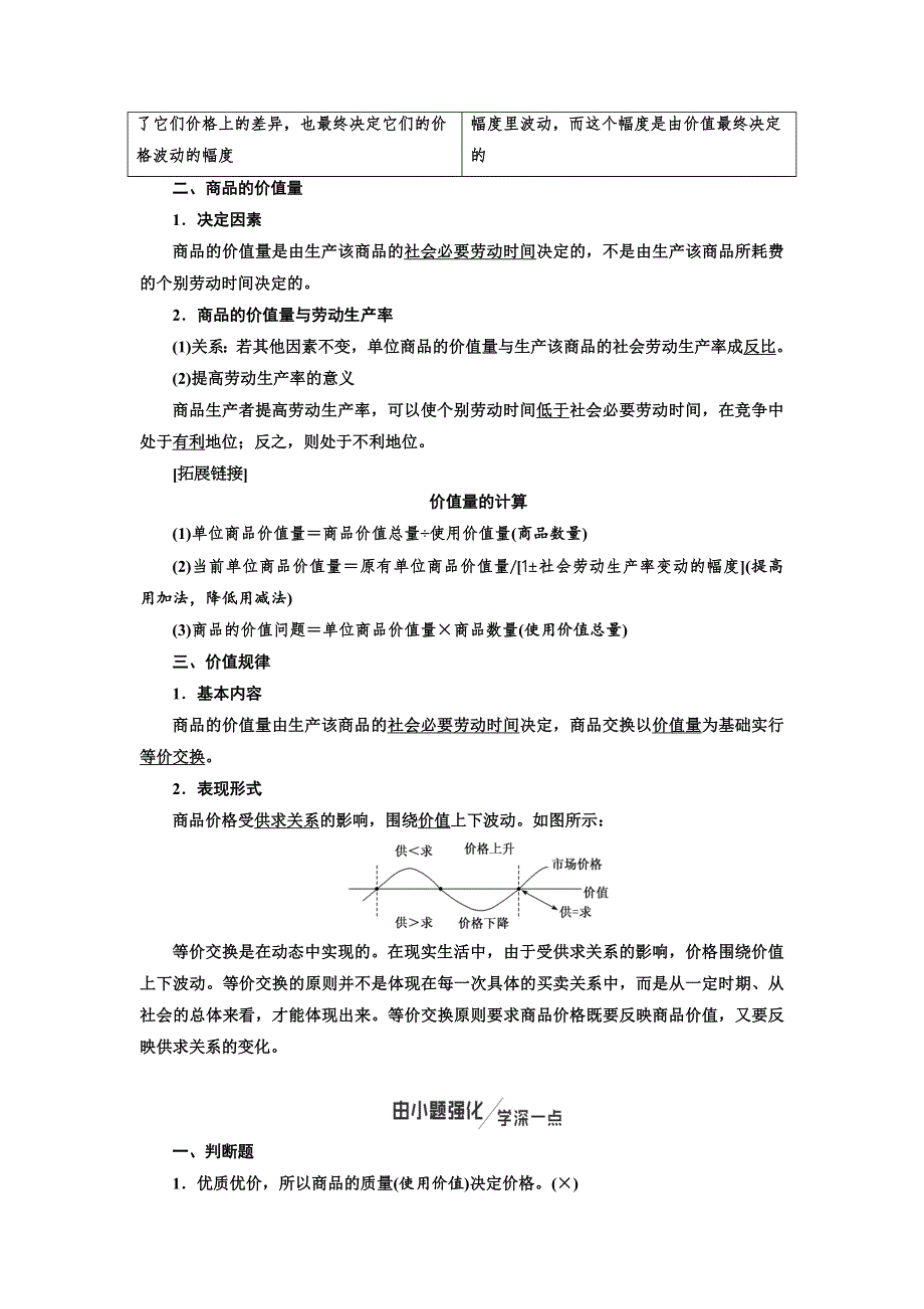 2020高考政治新创新大一轮复习通用版讲义：必修一 第一单元 第二课 多变的价格 WORD版含答案.doc_第2页