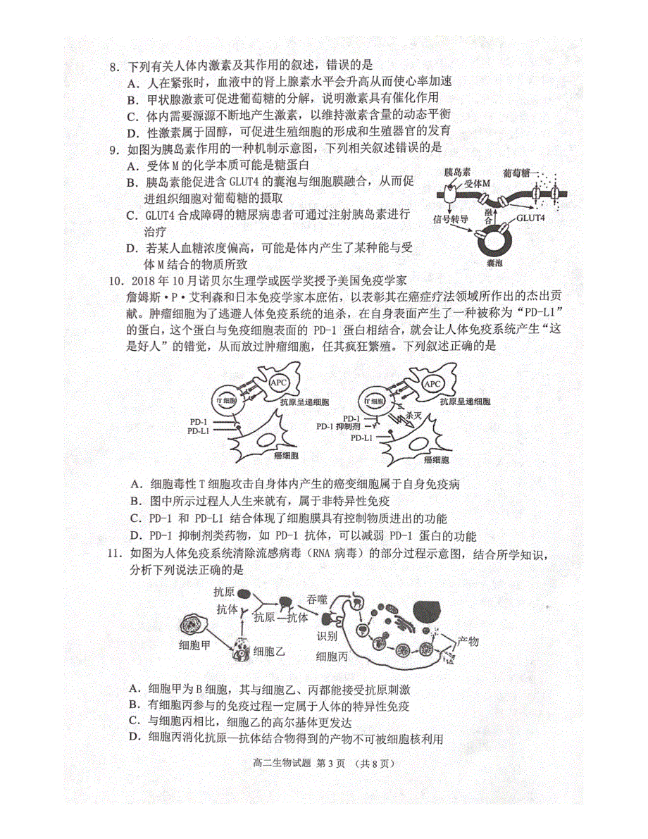 山东省济宁市邹城市2021-2022学年高二上学期期中考试生物试题 扫描版含答案.pdf_第3页