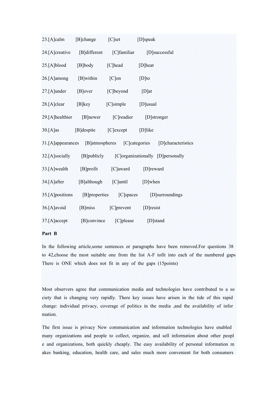 华约2012年自主选拔联合考试英语试题 WORD版无答案.doc_第2页