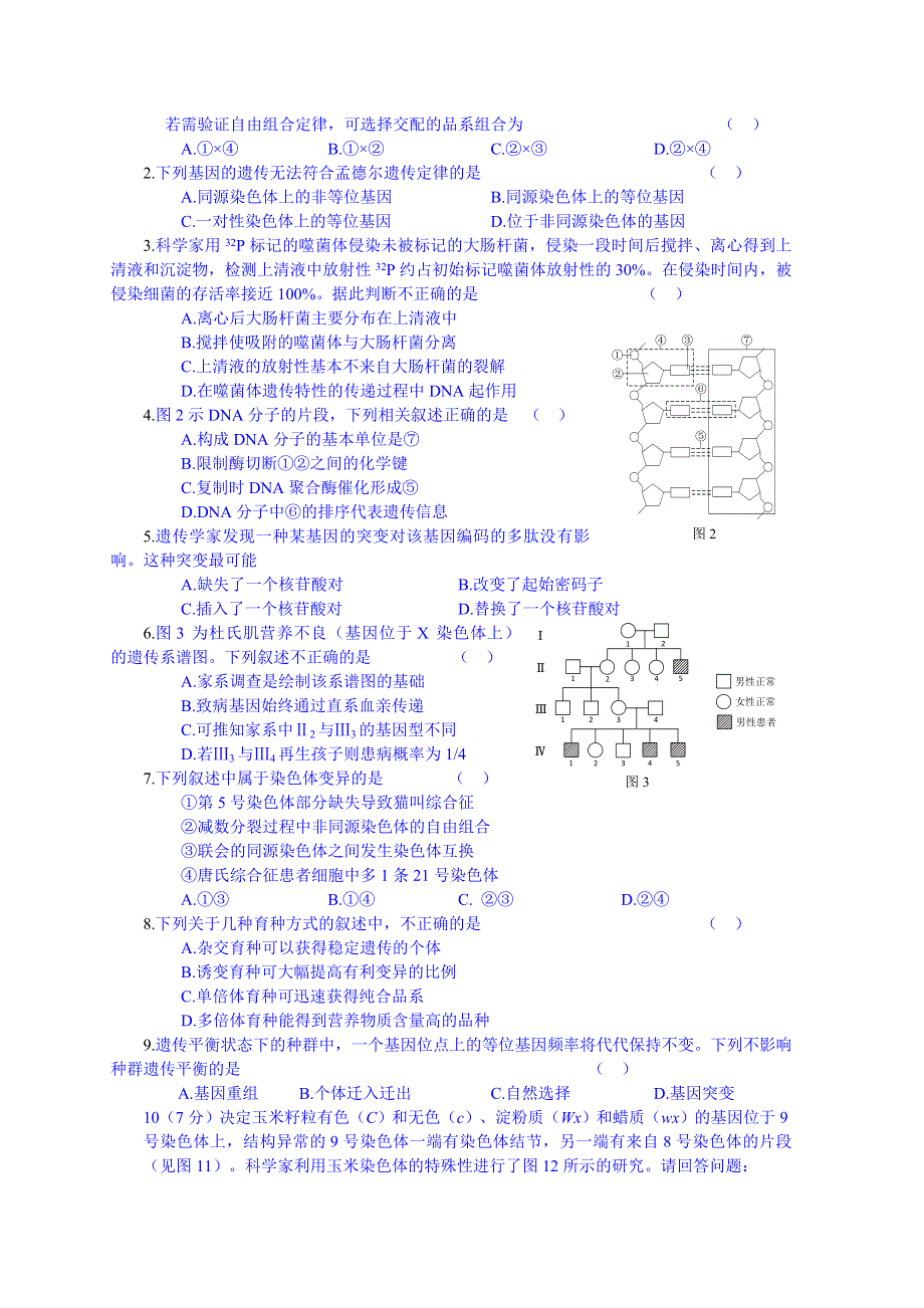 北京市延庆县第三中学高三生物基础知识复习6 进化.doc_第2页