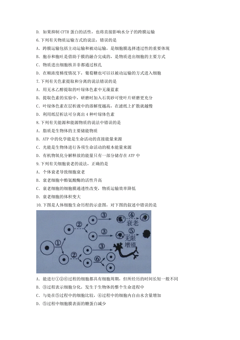 广东省汕头市2015-2016学年高一下学期期末教学质量监测生物试题 WORD版含答案.doc_第2页