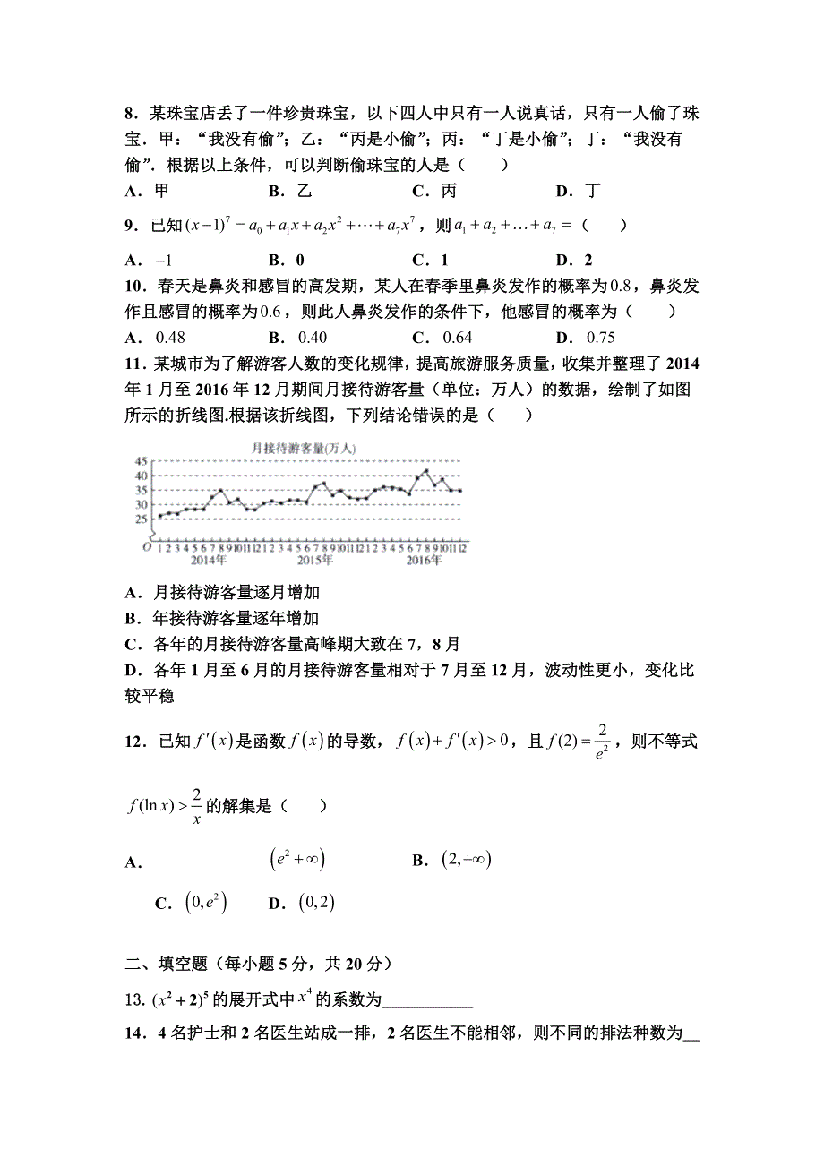 内蒙古巴彦淖尔市杭锦后旗重点高中2020-2021学年高二下学期6月联考数学（理）试题 WORD版含答案.doc_第2页