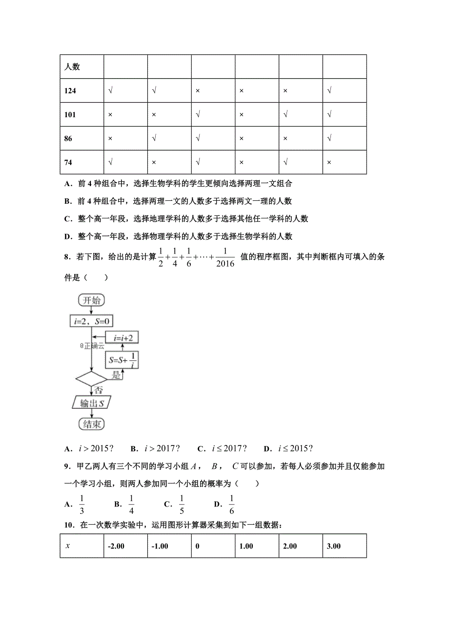 内蒙古师范大学锦山实验中学2019--2020学年高二上学期第一次调研考试数学试卷 WORD版含答案.doc_第3页