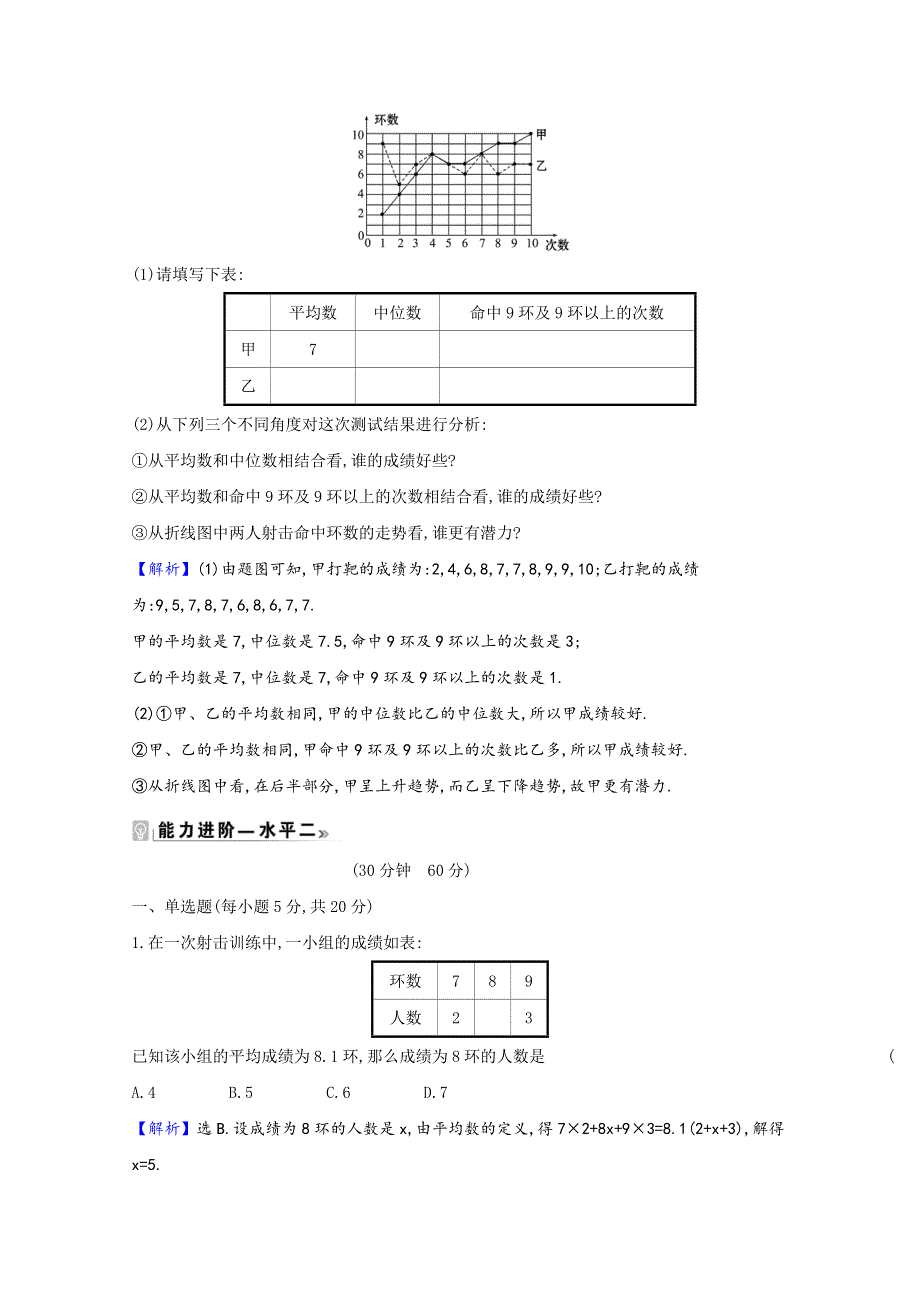 2020-2021学年新教材高中数学 第九章 统计 9.2.3、9.2.4 总体集中趋势的估计 总体离散程度的估计同步练习（含解析）新人教A版必修第二册.doc_第3页