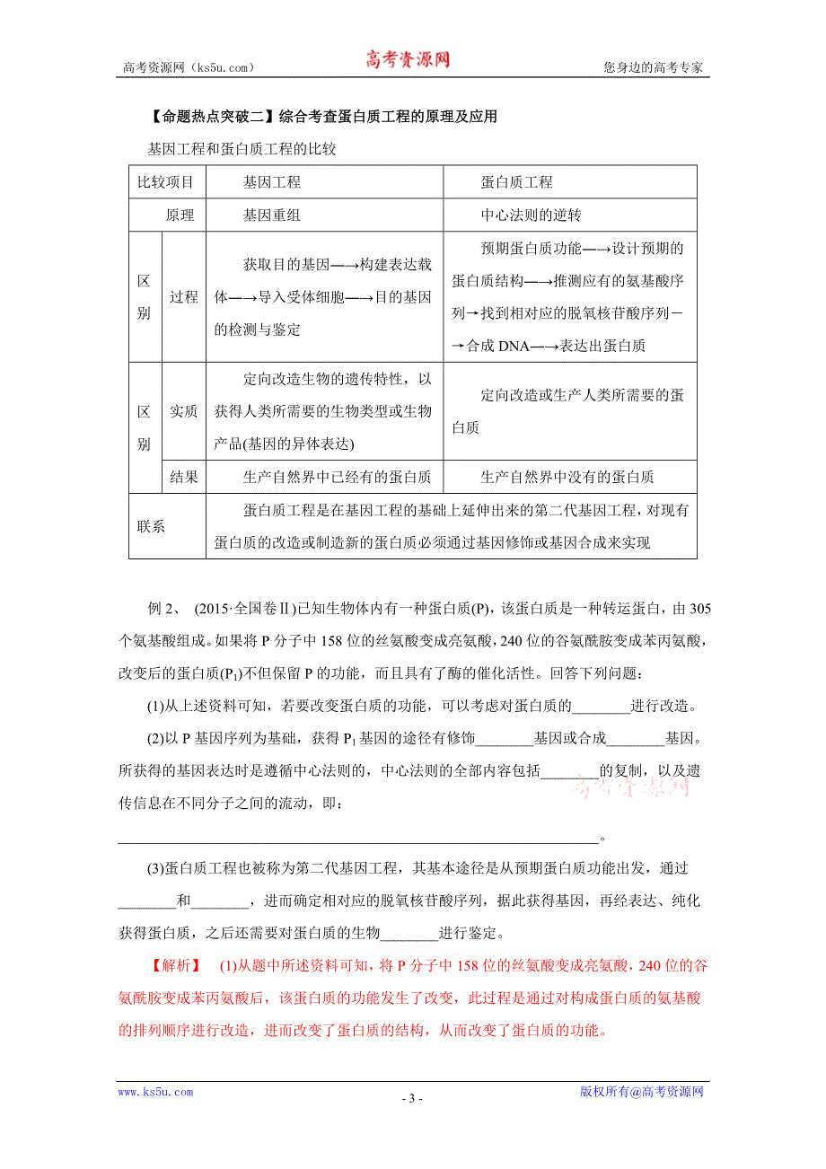 2016年高考生物命题猜想与仿真押题——专题16 基因工程和细胞工程（命题猜想）（解析版） WORD版含解析.doc_第3页