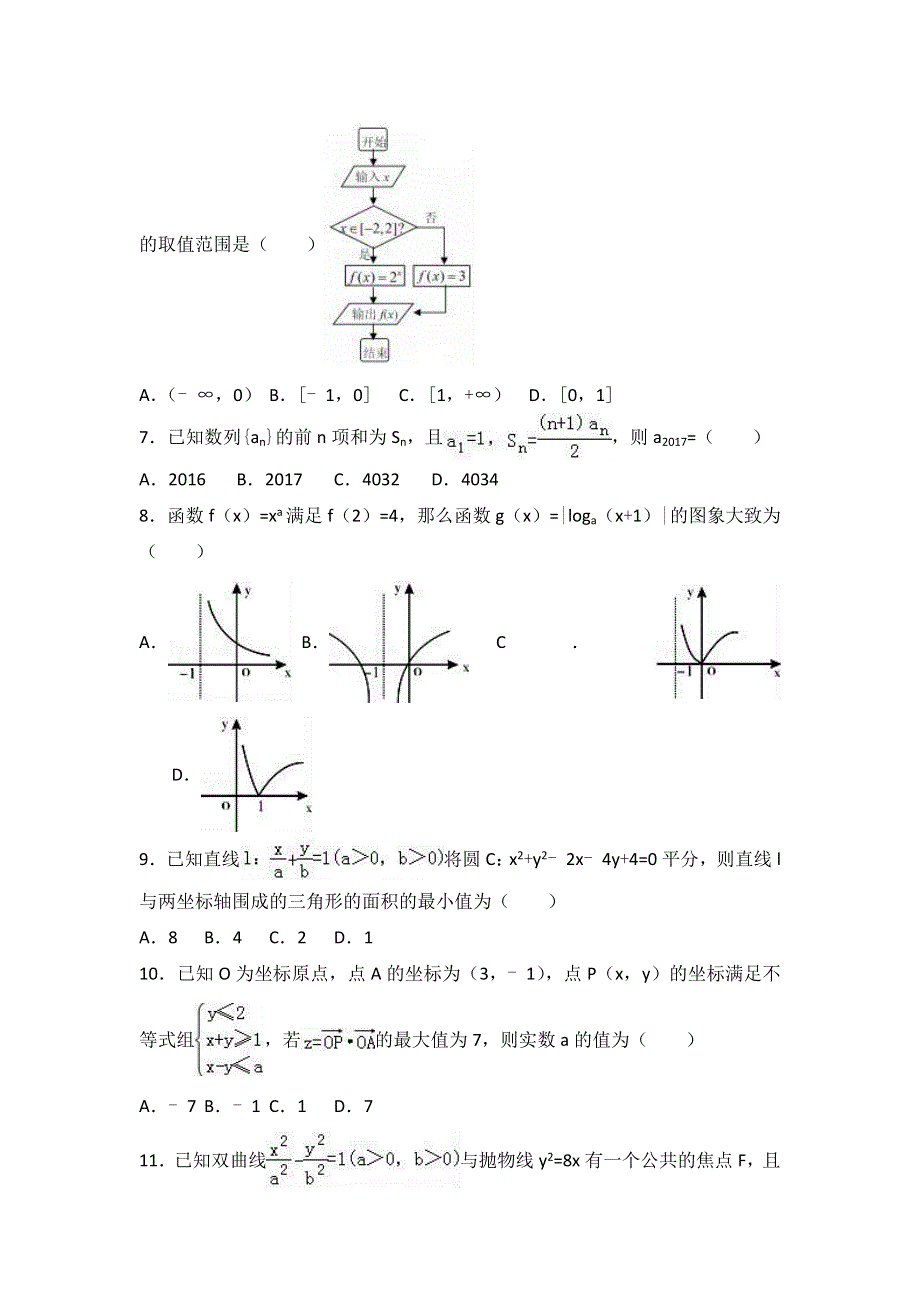 《解析》2017年湖南省岳阳市高考数学一模试卷（文科） WORD版含解析.doc_第2页