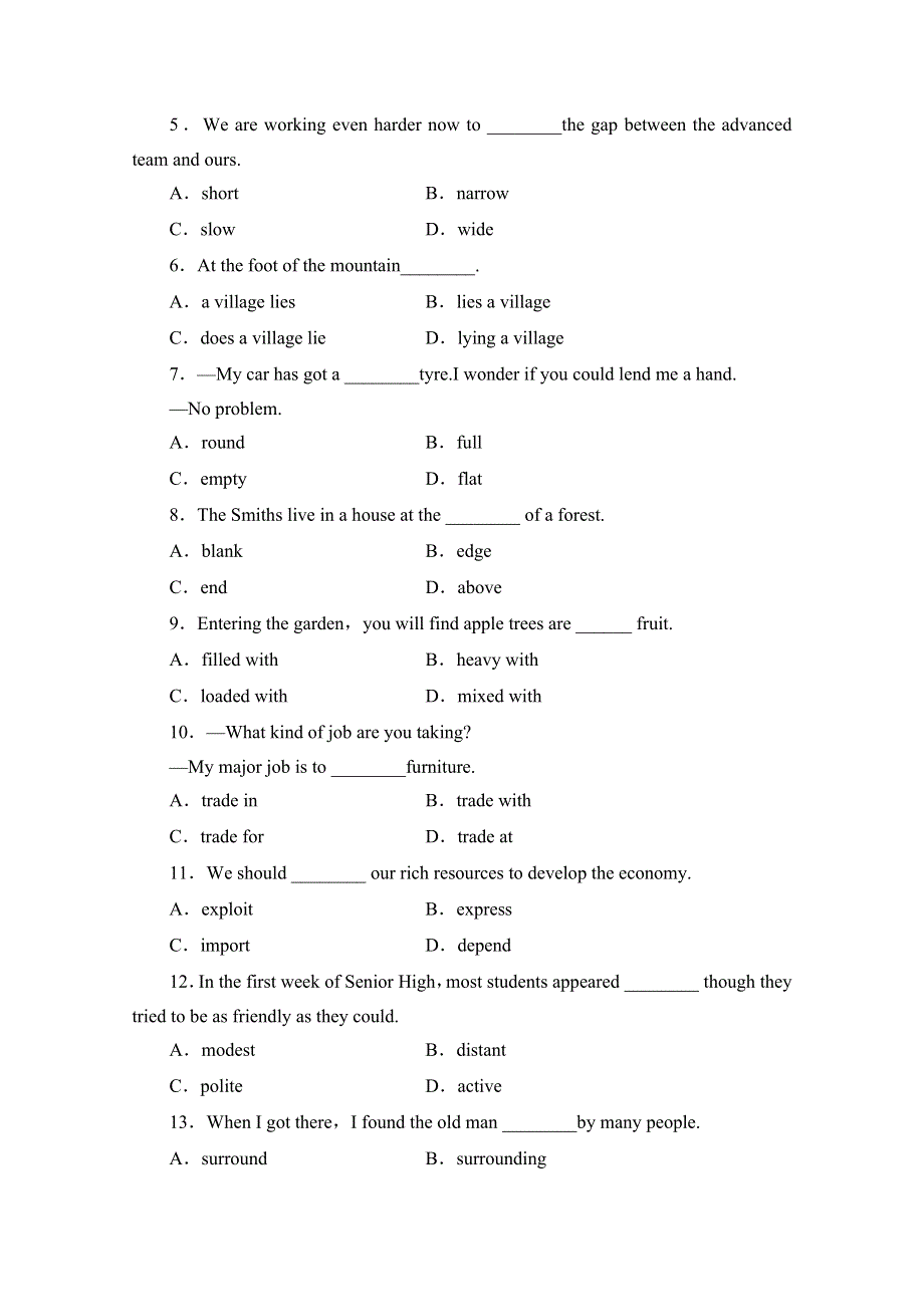 2014-2015学年高中英语（课标外研版必修4）课时作业：MODULE 5　A TRIP ALONG THE THREE GORGES 课时作业(九)　WORD版含解析.doc_第2页