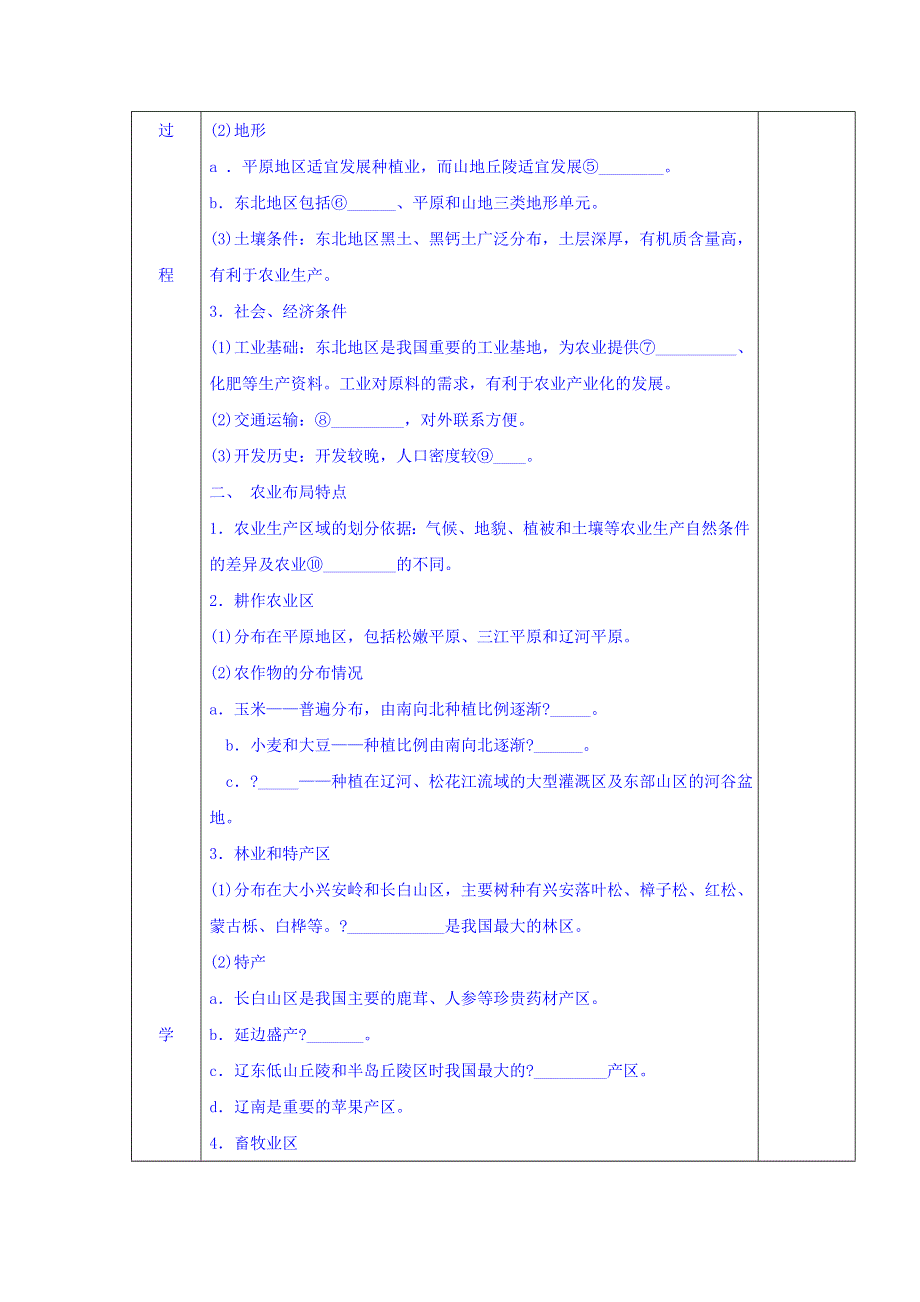 吉林省伊通满族自治县第三中学校人教版高二地理必修三：4-1区域的农业发展 学案 .doc_第2页