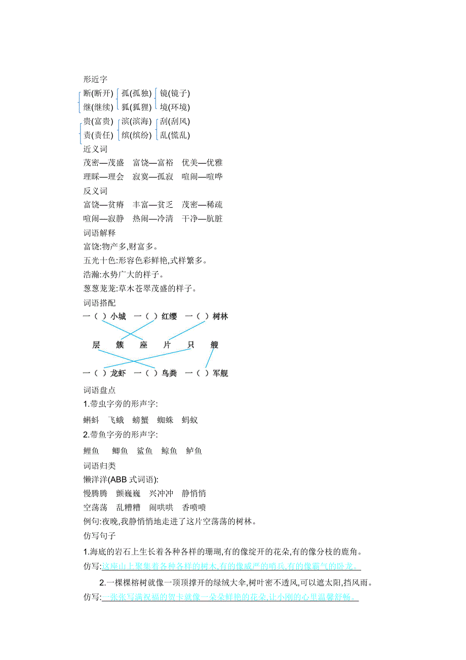 2021年部编版三年级语文上册第六单元知识点小结.doc_第2页