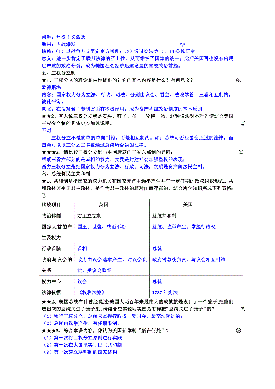 2012高一历史学案 3.2 北美大陆上的新体制 （岳麓版必修1）.doc_第2页