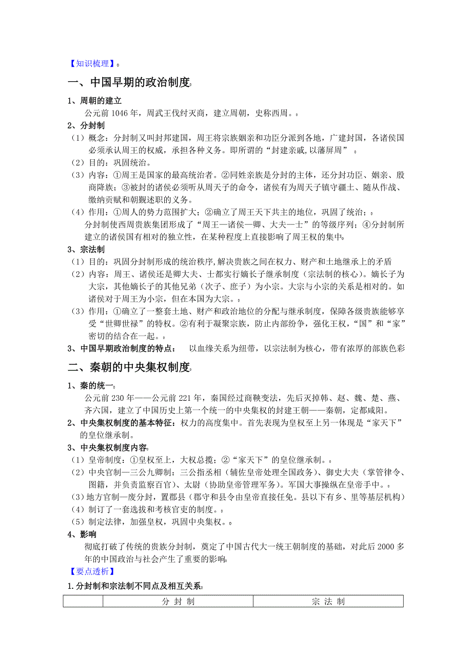 2012高一历史学案：1.1《第一节中国早期政治制度的特点》109（人民版必修1）.doc_第2页