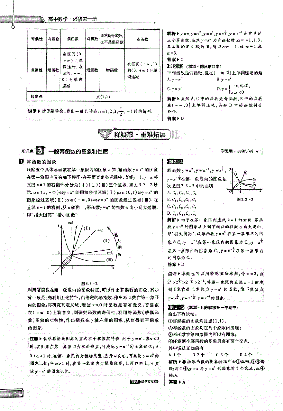 2021年高中数学 第3章 一函数的概念与性质 第3节 幂函数知识点、关键能力、解题通法、易混易错和专题归纳试题（PDF）新人教版必修1.pdf_第2页