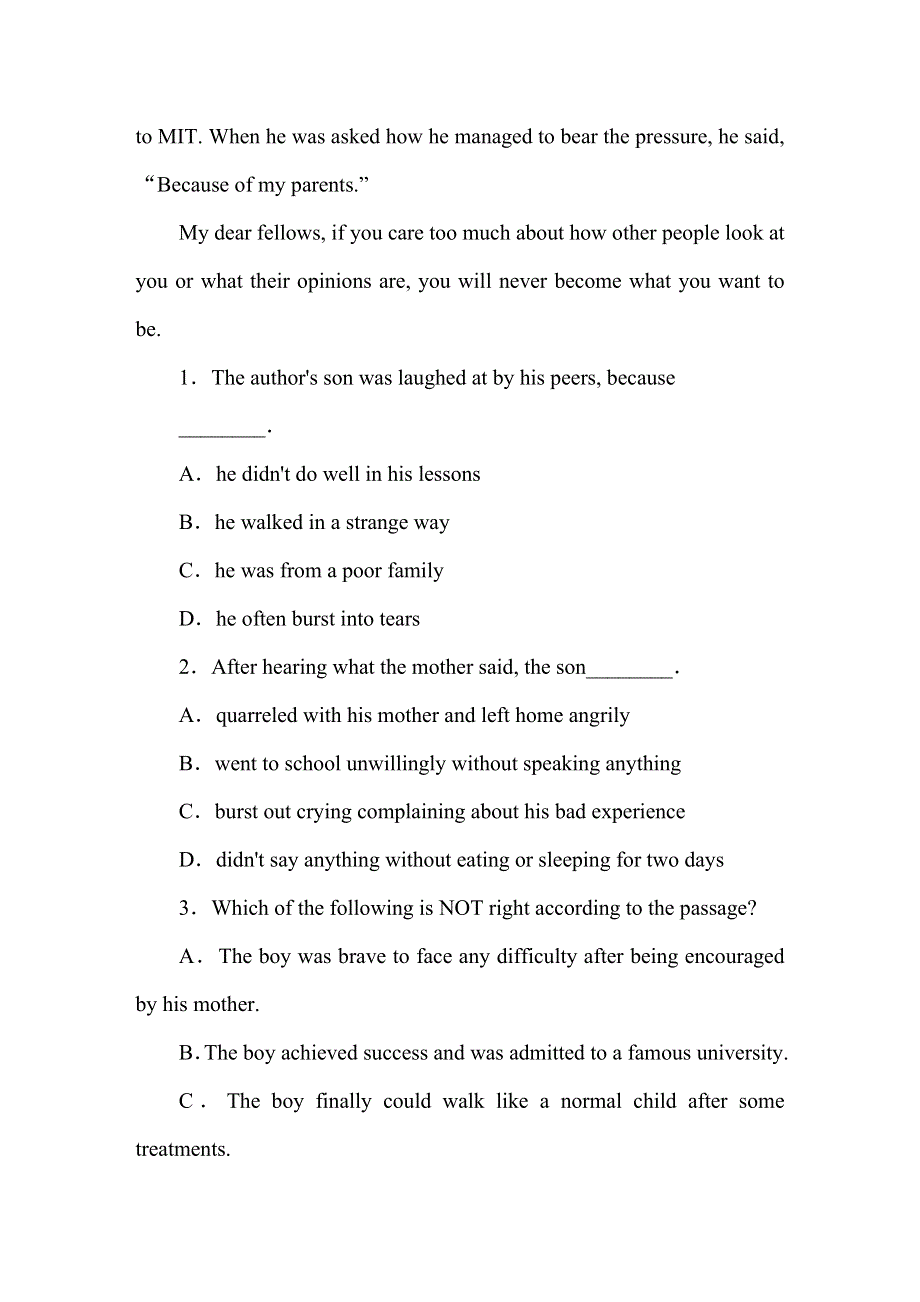 2019-2020学年人教版高中英语选修8同步 课时跟踪训练 UNIT 5 MEETING YOUR ANCESTORS 课时跟踪训练5-3 WORD版含答案.doc_第3页