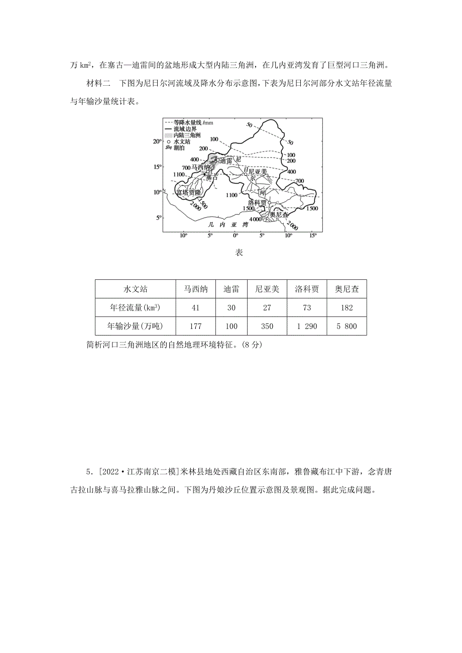 （统考版）2023高考地理二轮专题复习 综合题专项训练一 特征(点)描述类.docx_第3页