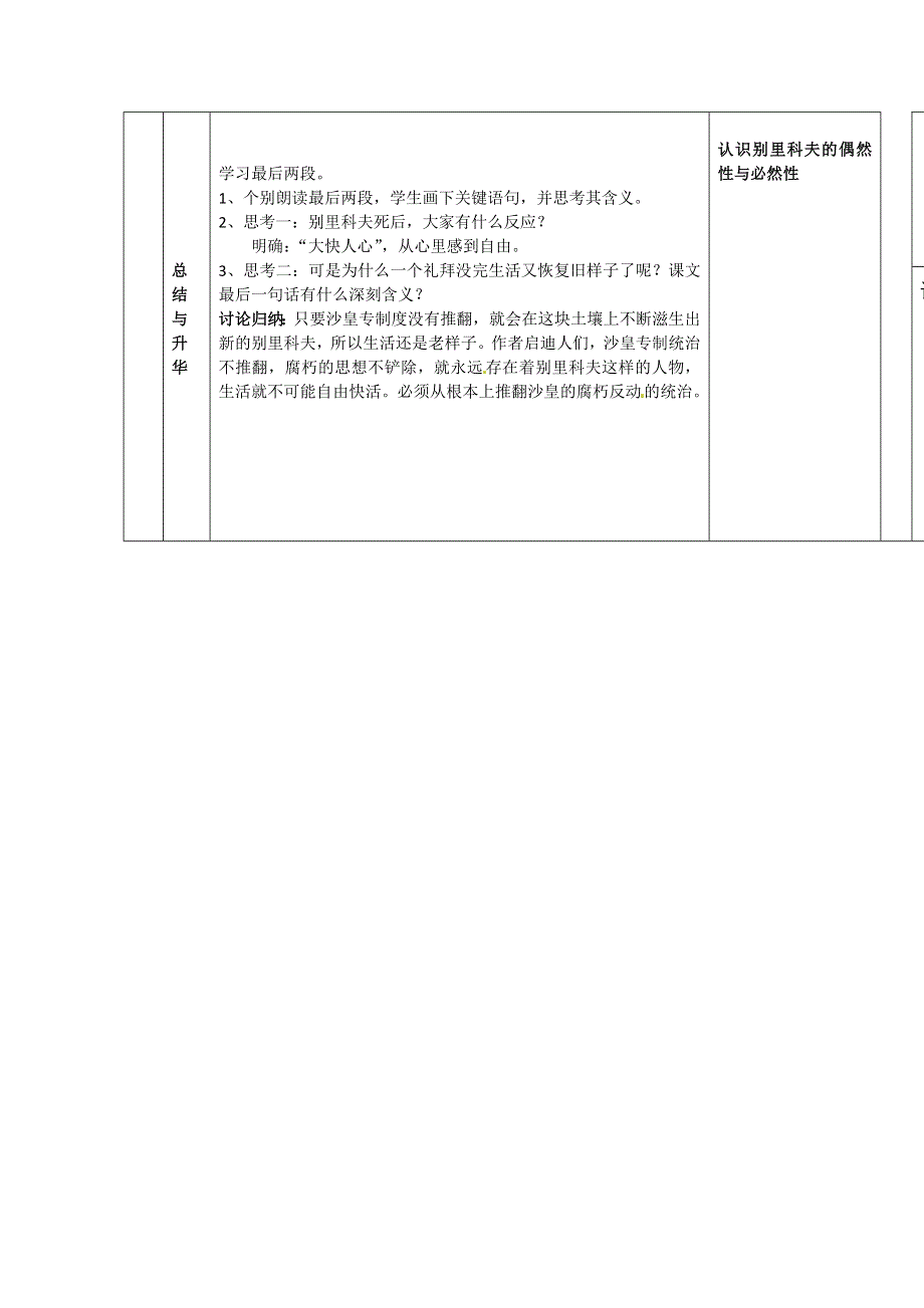 2014学年甘肃省金昌市第一中学高二语文精品学案：《装在套子里的人》2（新人教版必修5）.doc_第3页