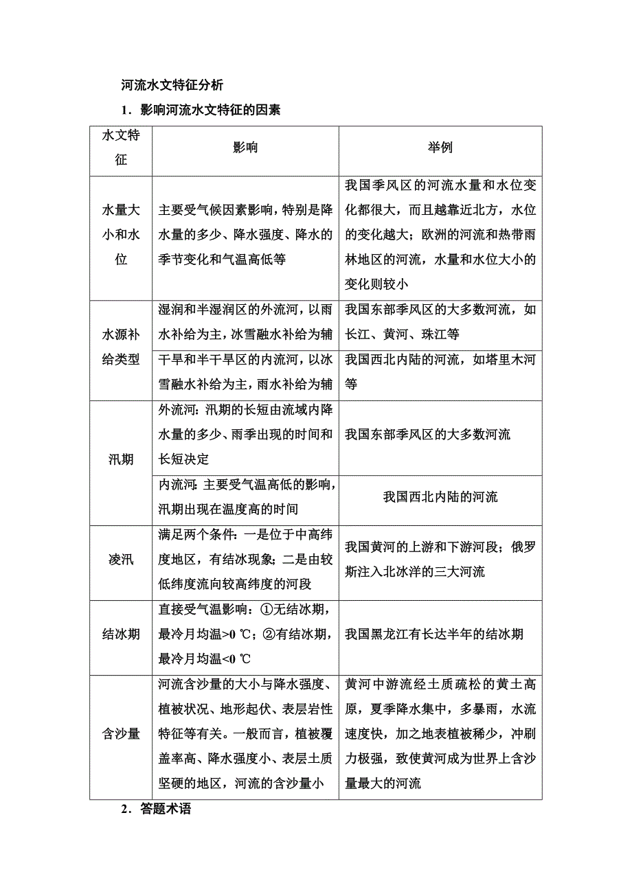 2021-2022同步新教材湘教版地理选择性必修1学案：第四章　陆地水与洋流 章末总结探究课 WORD版含答案.doc_第2页