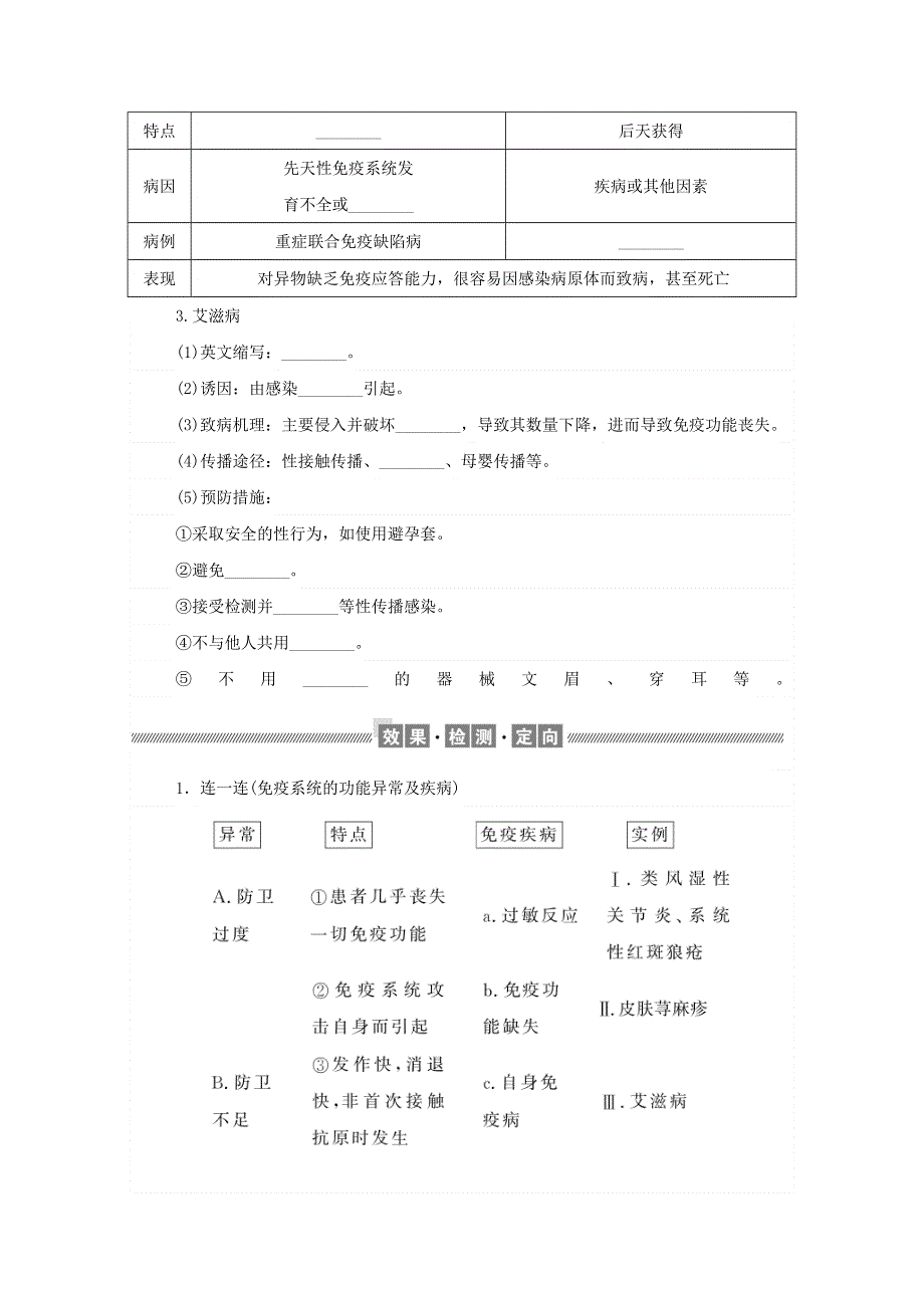 2020-2021学年新教材高中生物 第4章 免疫调节 第3节 免疫失调课前习题（含解析）新人教版选择性必修1.doc_第2页