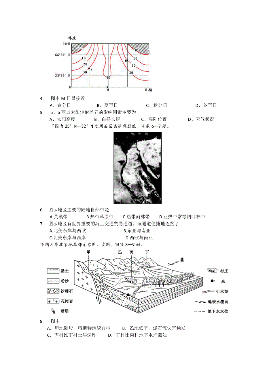 广东省珠海市2016届高三上学期9月摸底考试地理试卷 WORD版含答案.doc_第2页