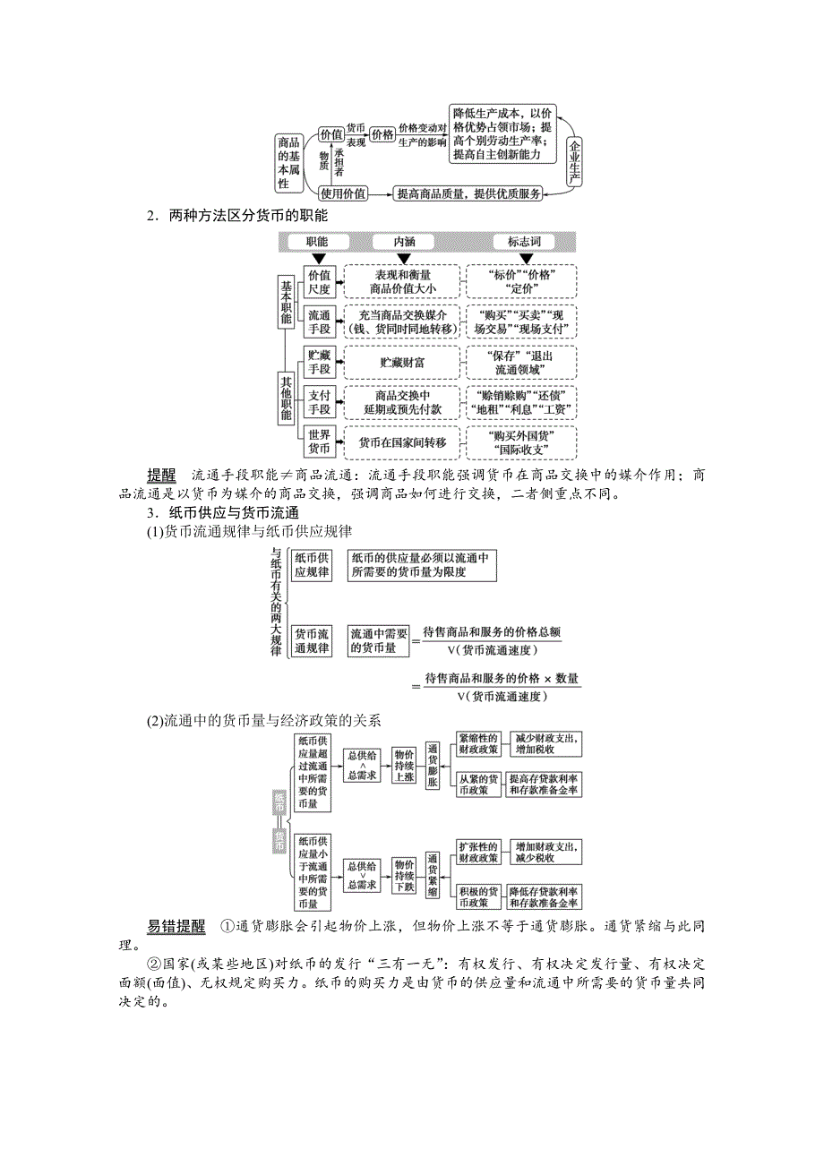 2022届高中政治《统考版》一轮复习学案：1-1-1 神奇的货币 WORD版含解析.docx_第3页