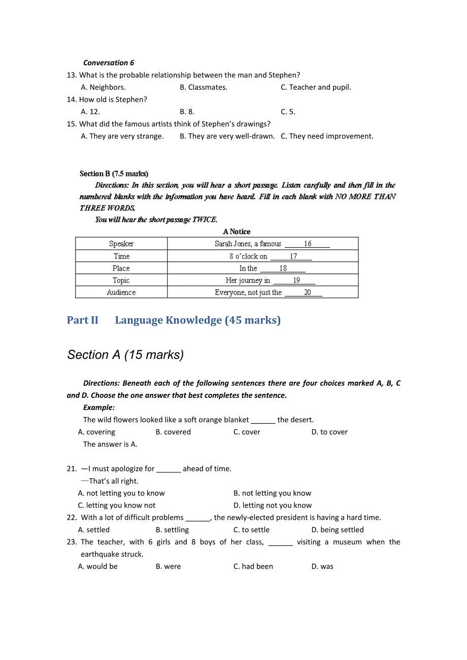 广东省珠海市普通高中2017-2018学年下学期高一英语期中模拟试题 02 WORD版含答案.doc_第2页