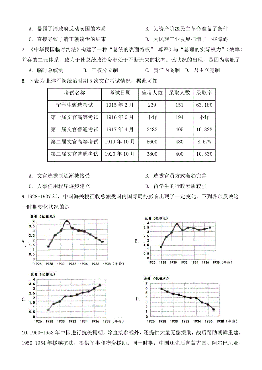 河北省保定市部分学校2022-2023学年高二上学期9月考试历史试题 WORD版含答案.doc_第2页