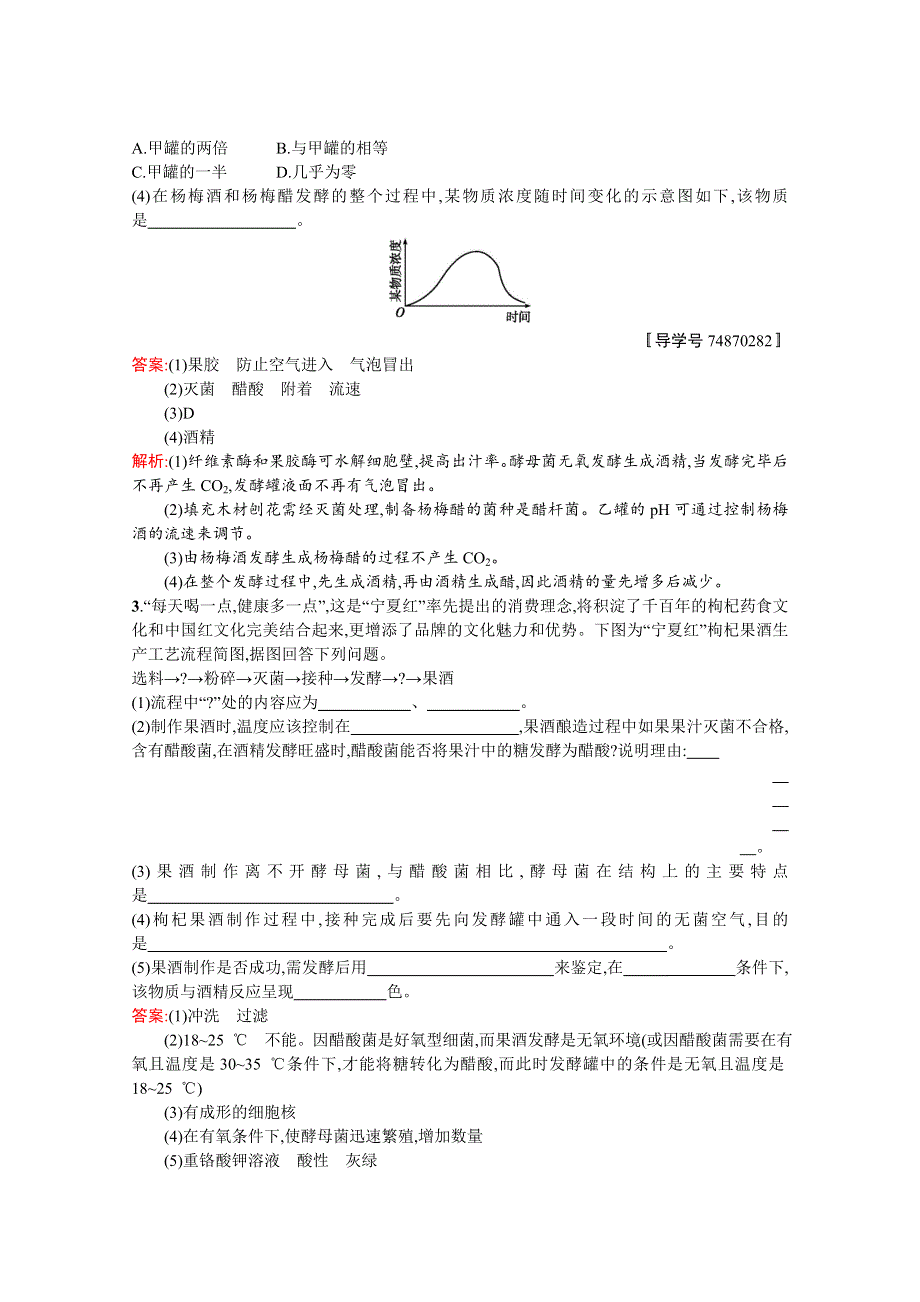 《高优指导》2017版高三生物苏教版一轮复习考点规范练：34　发酵技术实践WORD版含解析.doc_第2页