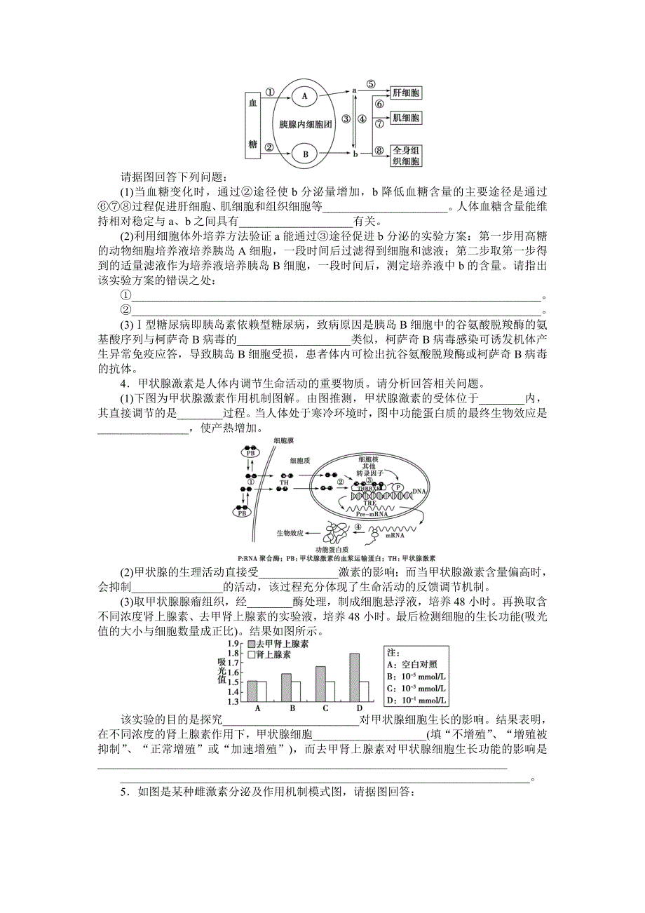 2014届高考生物二轮复习题型专项训练： 非选择题 生命活动调节类 WORD版含解析.doc_第2页