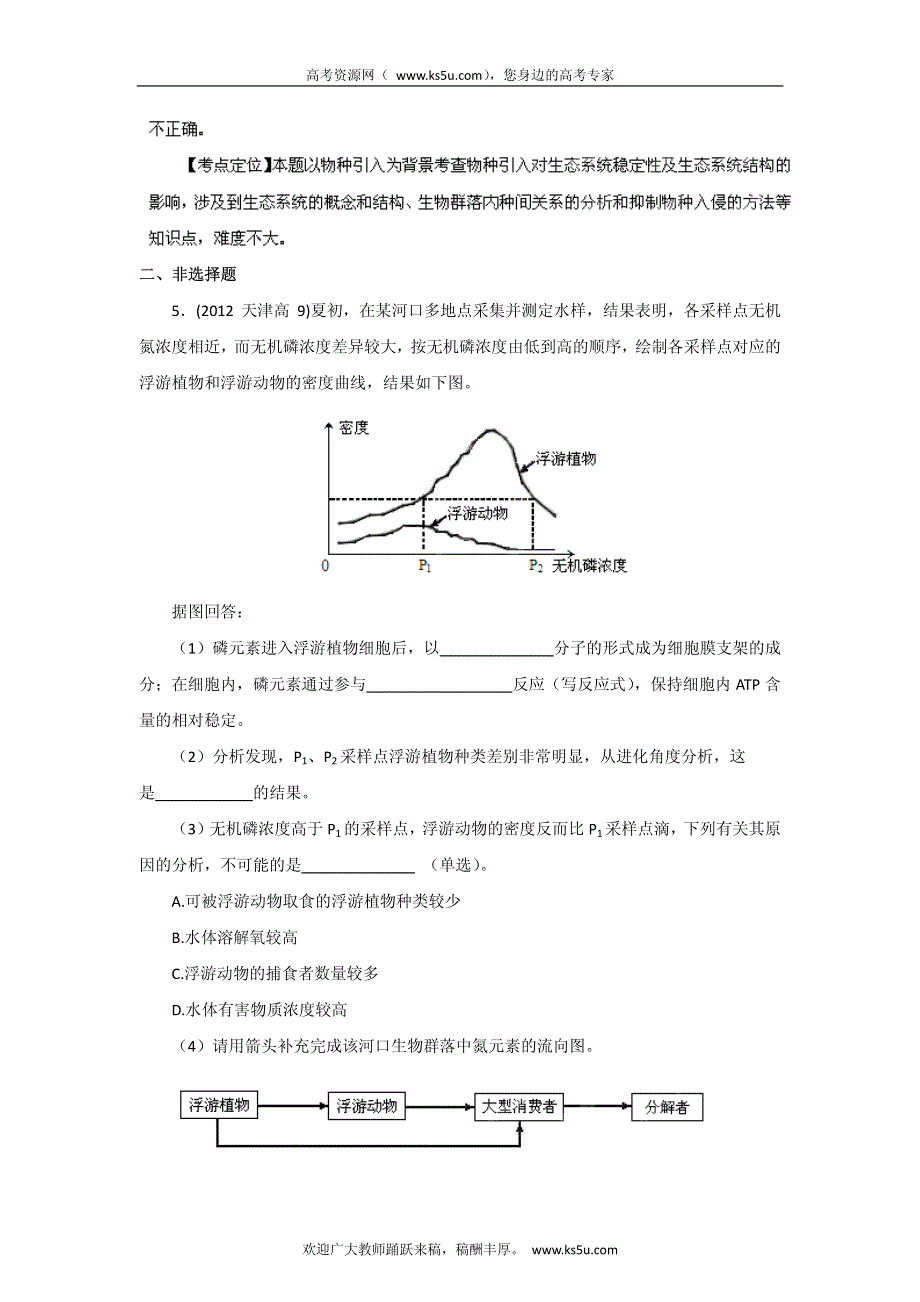 备战2013高考生物6年高考母题精解精析专题12 生态系统和环境保护_部分1.pdf_第3页