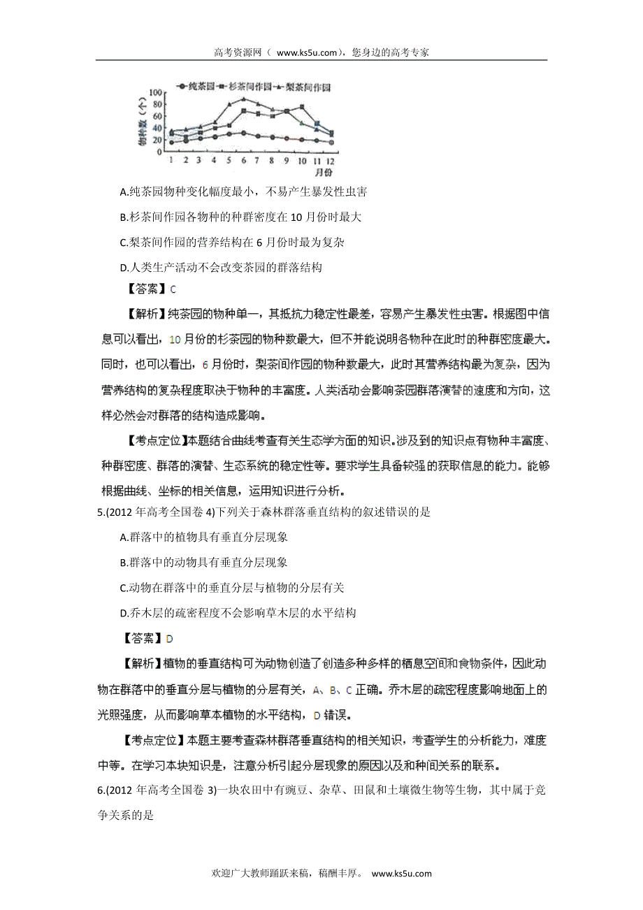 备战2013高考生物6年高考母题精解精析专题11 种群和群落.pdf_第3页