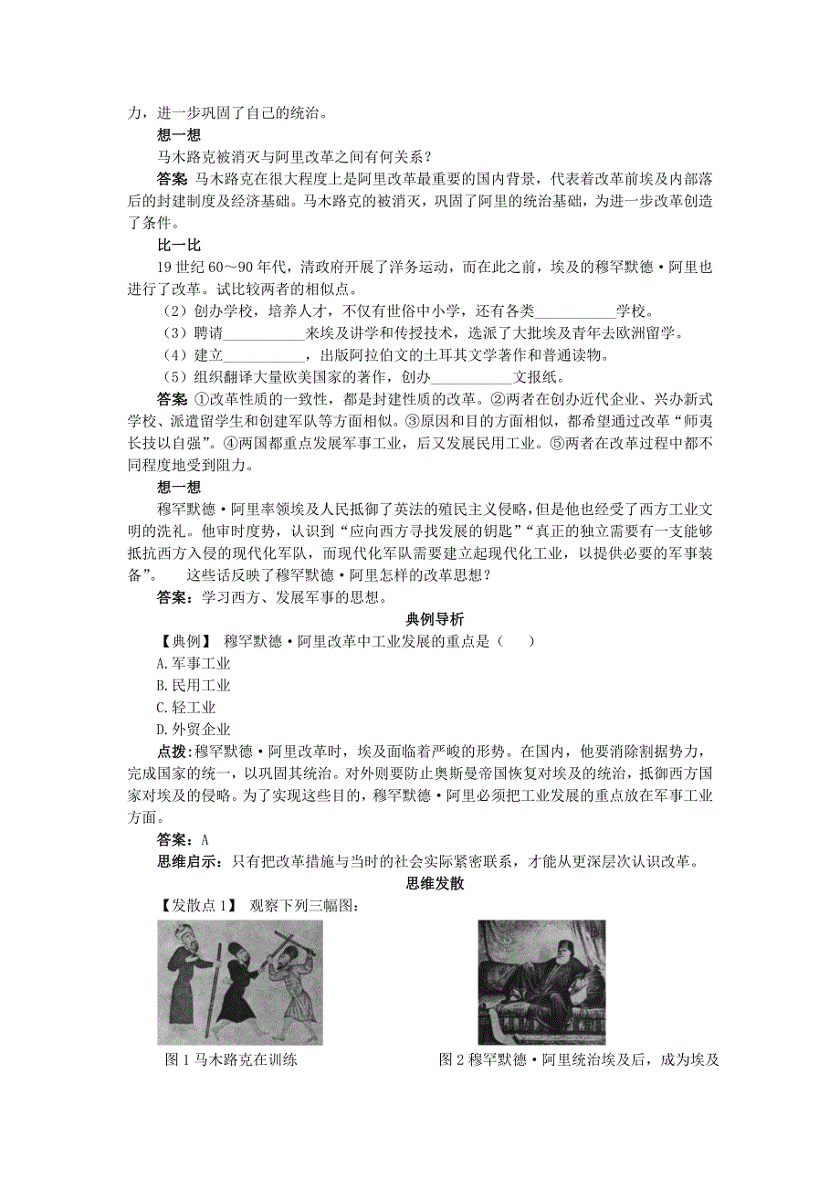 2012高二历史学案 6.2 穆罕默德&#8226;阿里改革的主要内容 （人教版选修1）.doc_第3页