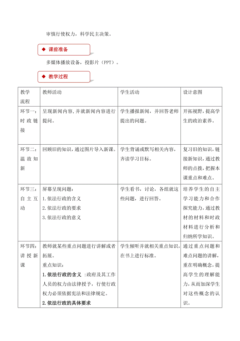 2017-2018学年人教版高中政治必修二《4-1 政府的权力：依法行使》 .doc_第2页