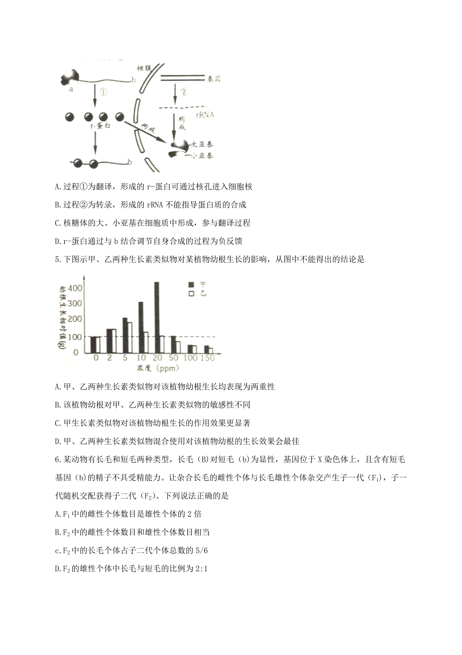 天津市部分区2017年高三质量调查生物试卷（一） WORD版含答案.doc_第2页