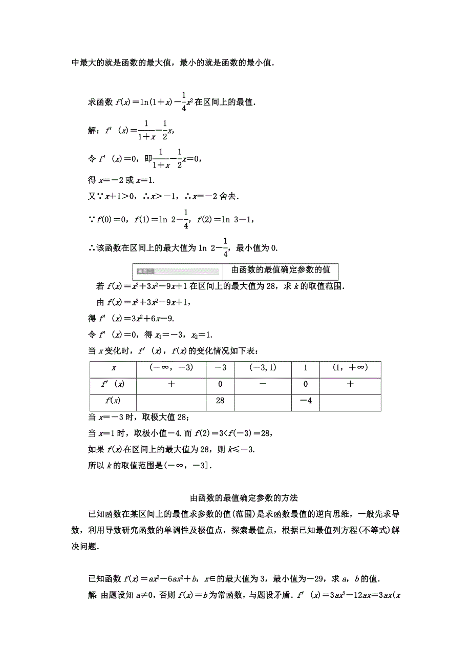 2017-2018学年人教版高中数学选修2-2教材用书：第一章 导数及其应用 1．3-3　函数的最大（小）值与导数 WORD版含答案.doc_第3页