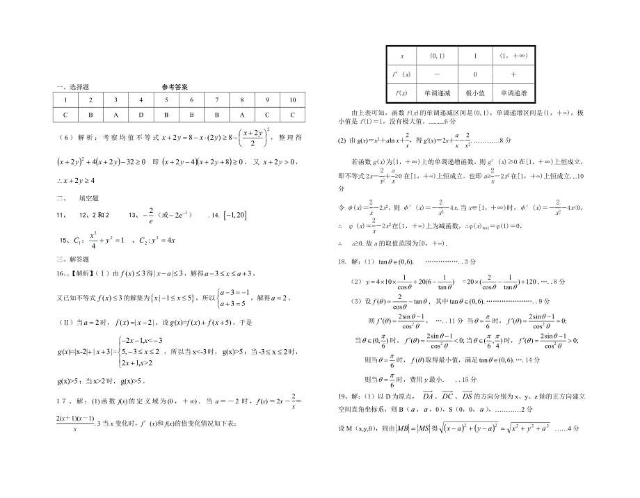 南漳一中高三周练试题 （数学理）.doc_第3页