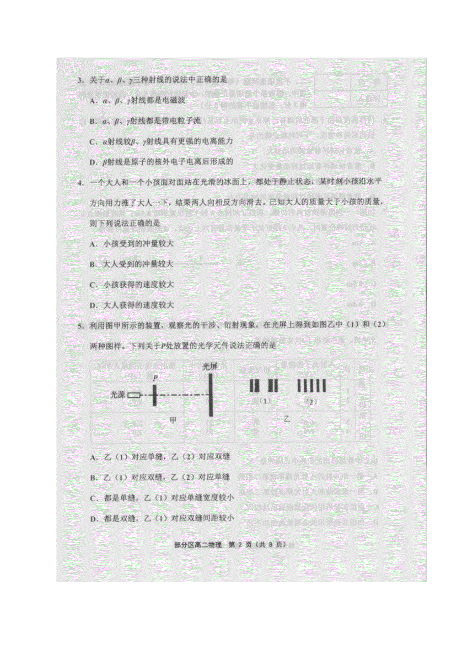 天津市部分区2019-2020学年高二下学期期末考试物理试题 图片版含答案.pdf_第2页