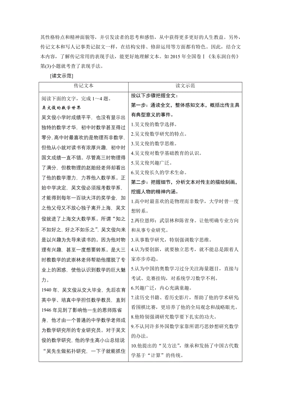 2022高三语文一轮复习教师用书：专题三　人物传记的阅读 WORD版含解析.doc_第3页