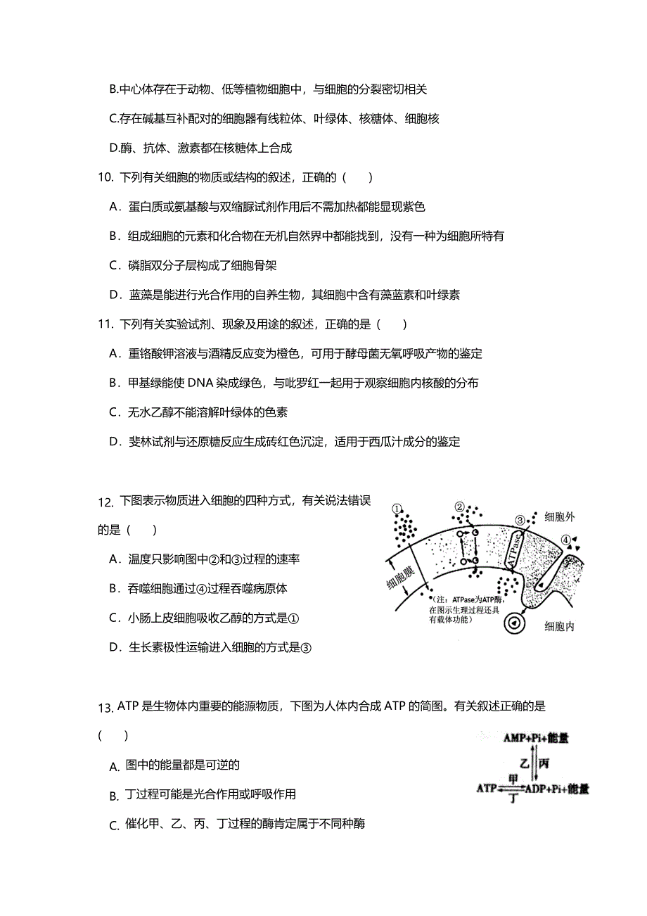 吉林省辽源市田家炳高级中学2019届高三（第六十六届友好学校）上学期期末联考生物试题 WORD版含答案.doc_第3页