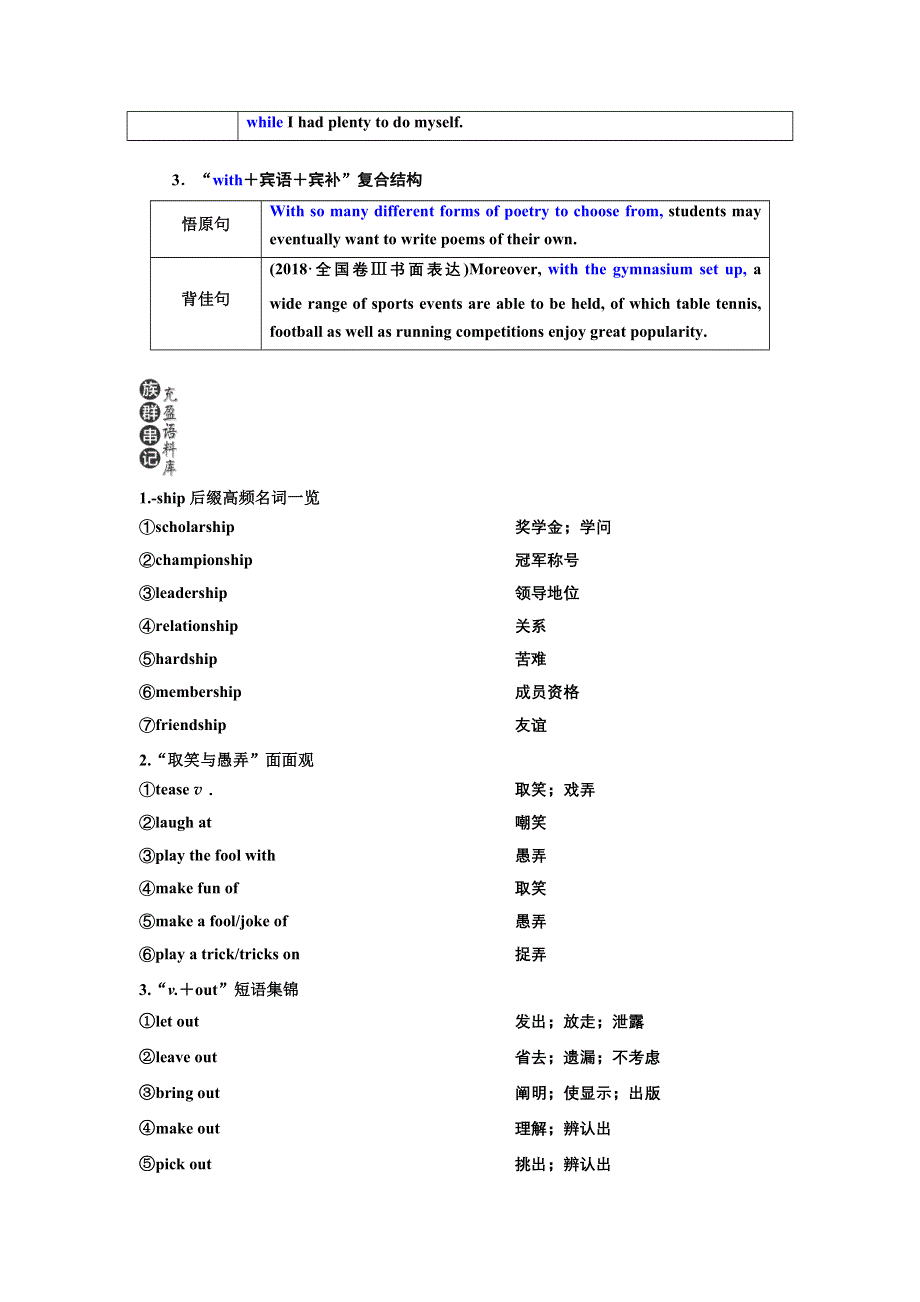 2022高考人教版英语一轮复习学案：选修⑥UNIT 2　POEMS WORD版含答案.doc_第3页