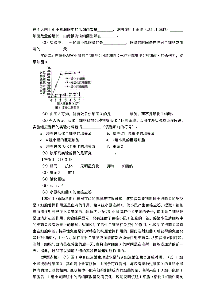 《高考圈题》2016高考生物（新课标II卷）总复习题组训练：题组14 免疫调节 WORD版含答案.doc_第3页