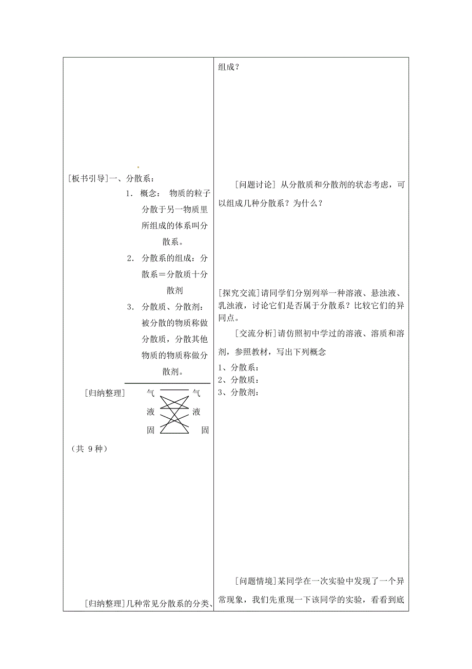 山东省郯城三中高一化学《分散系及其分类》教案.doc_第2页