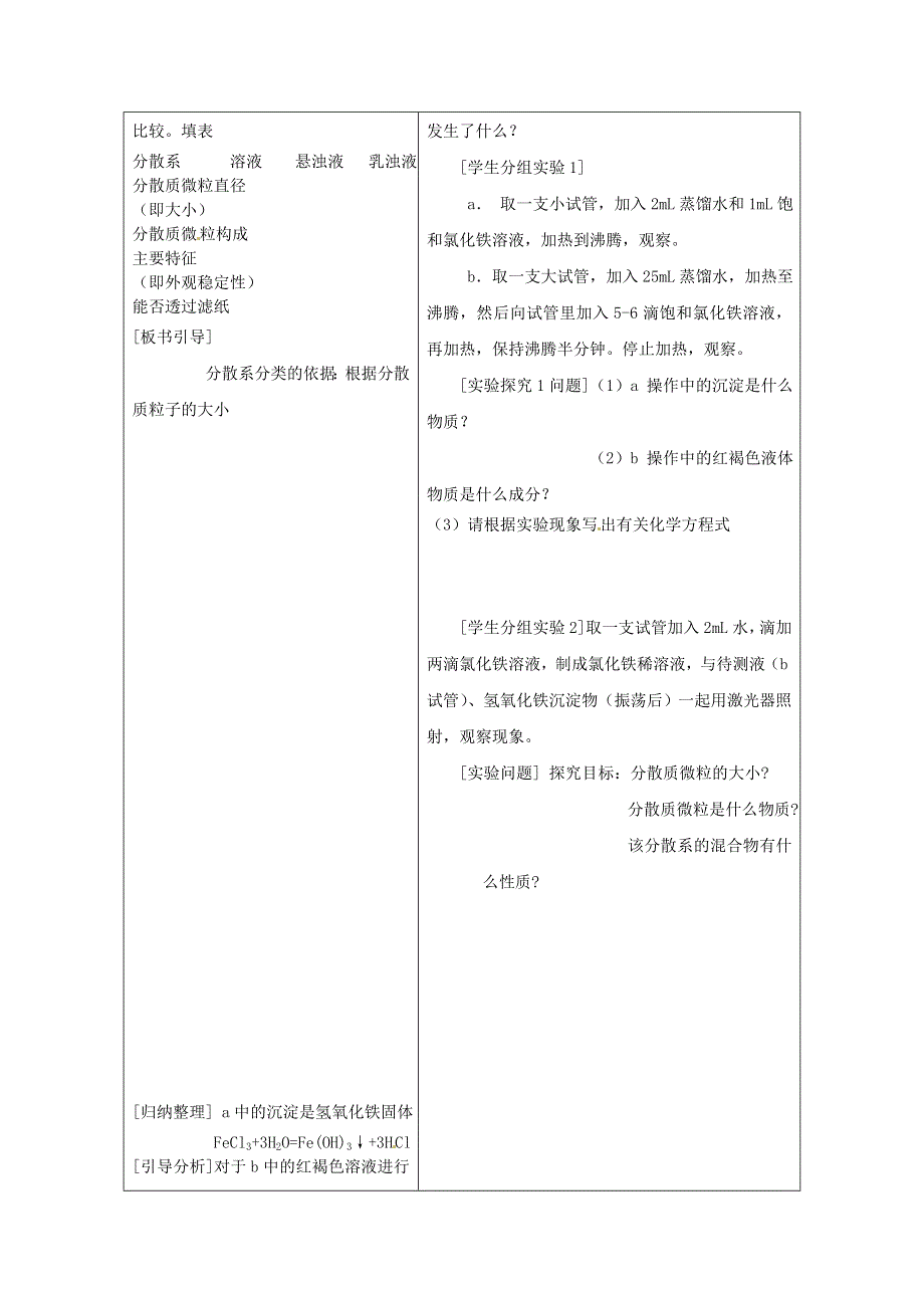 山东省郯城三中高一化学《分散系及其分类》教案.doc_第3页