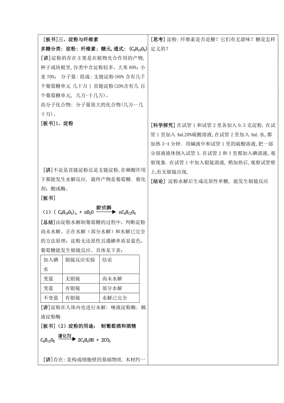 山东省郯城三中高二化学选修五： 4-2糖类（2）教案.doc_第3页