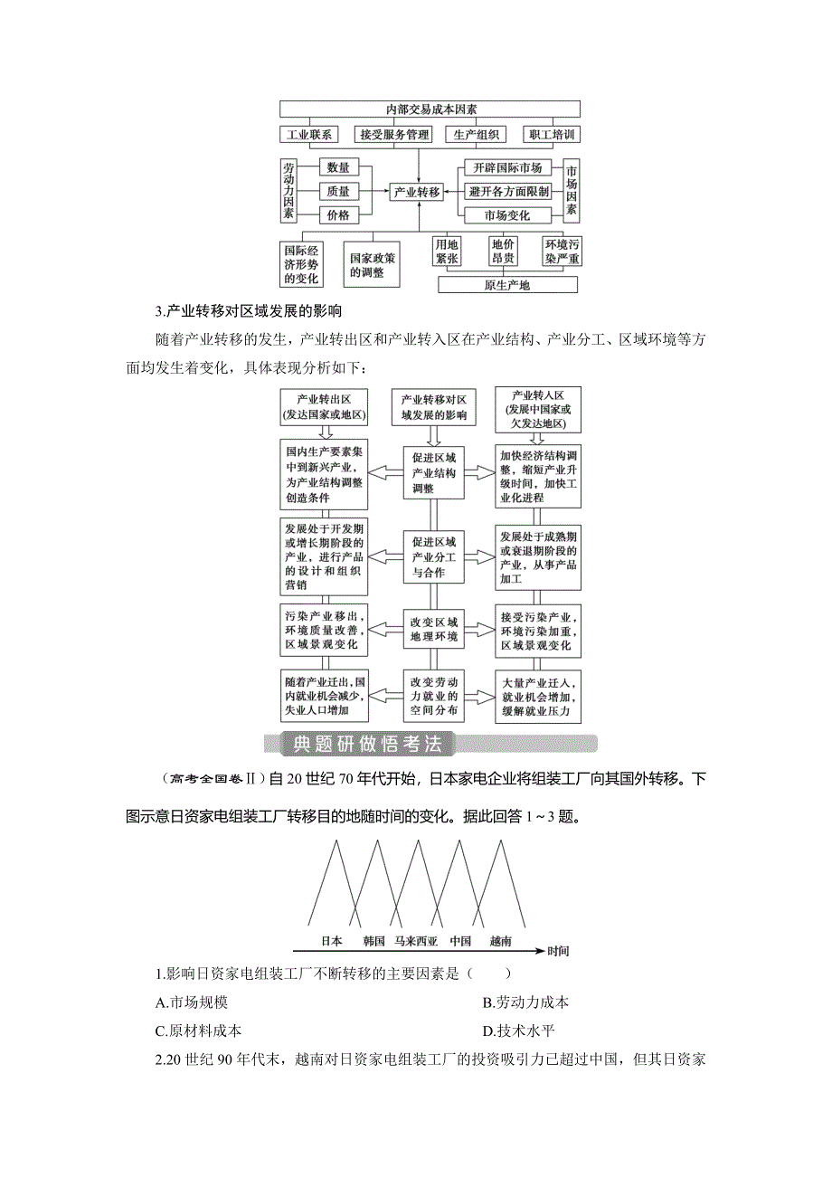 2021版新高考选考地理（人教版）一轮复习教师用书：第37讲　产业转移　国际合作 WORD版含答案.doc_第2页