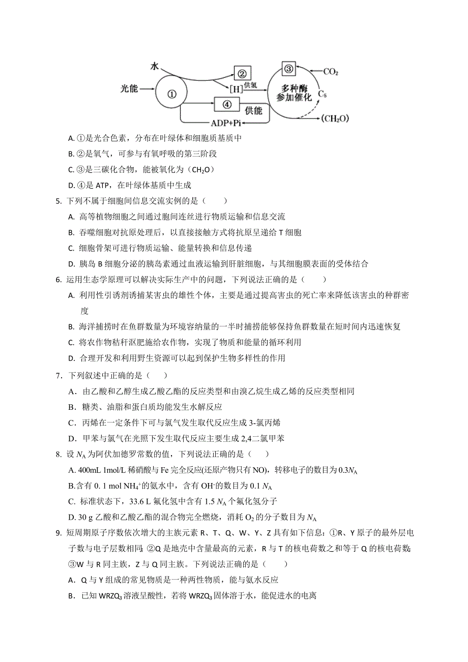 《首发》陕西省师大附中2017届高三下学期七模考试理综试题 WORD版含答案.doc_第2页