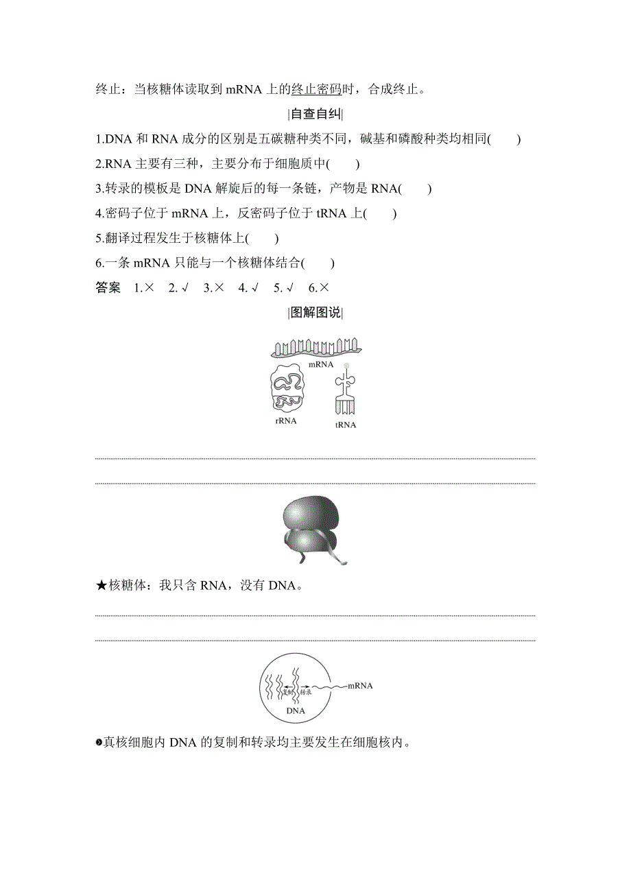 2017-2018学年同步备课一体资料之生物人教必修2讲义：第四章 基因的表达 第12课时 WORD版含答案.doc_第3页