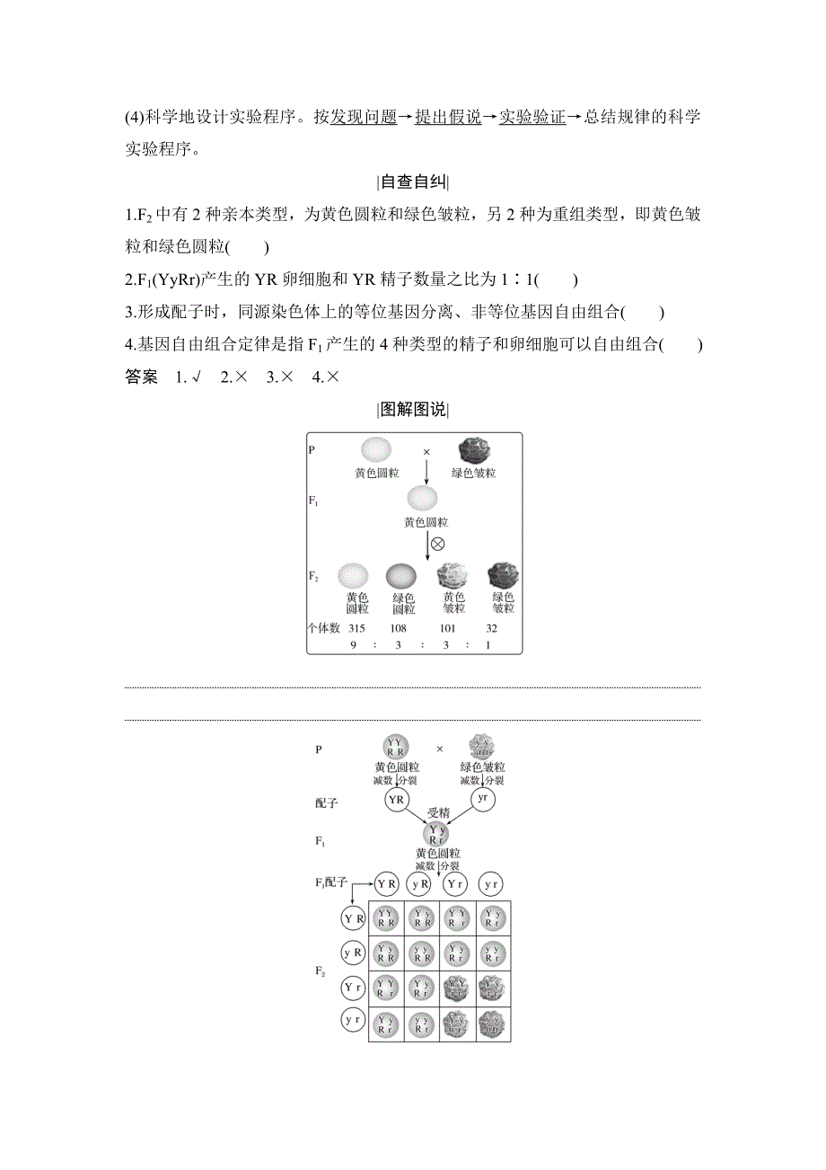 2017-2018学年同步备课一体资料之生物人教必修2讲义：第一章 遗传因子的发现 第3课时 WORD版含答案.doc_第3页